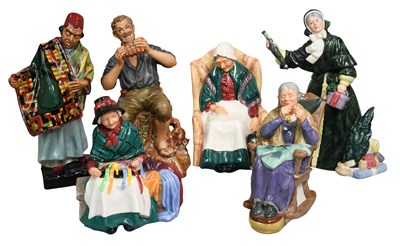 Lot 225 - Six Royal Doulton Porcelain figures,...