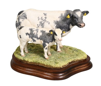 Lot 1056 - Border Fine Arts 'British Blue Cow & Calf',...