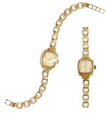 Lot 433 - A Lady's 9 Carat Gold Avia Wristwatch, manual...