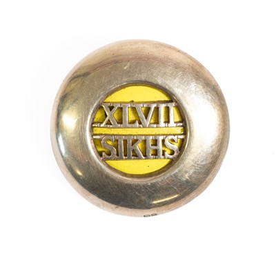 Lot 135 - A Silver Pagri Badge to an Officer the 47th...