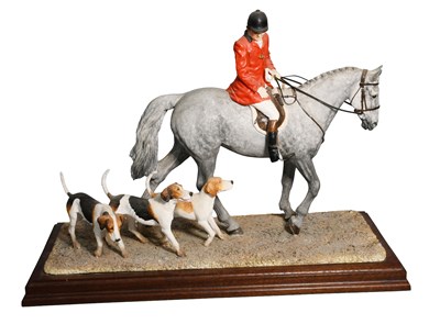 Lot 1037 - Border Fine Arts 'Hounds Away' (Huntsman,...