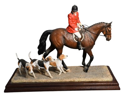 Lot 1036 - Border Fine Arts 'Hounds Away' (Huntsman,...