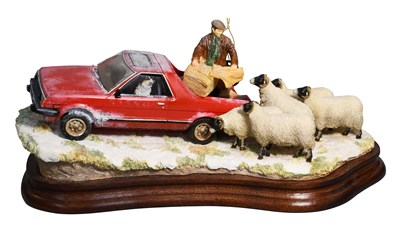 Lot 1018 - Border Fine Arts 'Getting the Feed Out', model...