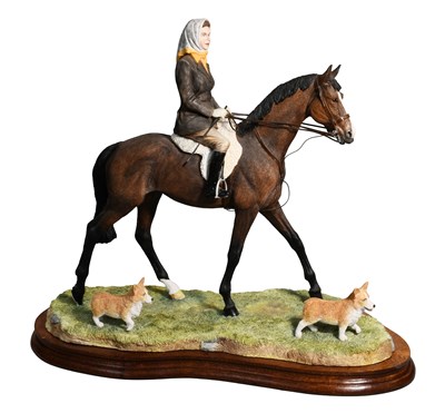 Lot 1040 - Border Fine Arts 'Morning Exercise at Balmoral'...
