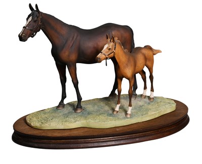 Lot 1043 - Border Fine Arts 'Thoroughbred Mare and Foal'...