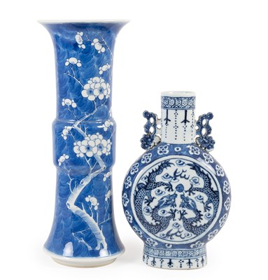 Lot 29 - A Chinese Porcelain Gu Vase, Kangxi reign mark...