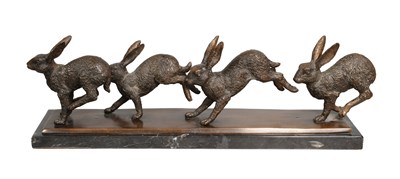 Lot 416 - English School, 20th Century, a Bronze of four...