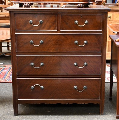 Lot 1258 - 19th Century Mahogany Chest of Drawers, four...