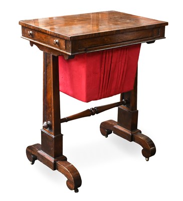 Lot 1264 - A Regency Rosewood Work Table, the rectangular...