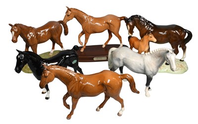 Lot 265 - Beswick and Royal Doulton Horses, including...