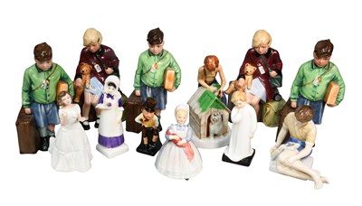 Lot 227 - Two Pairs of Royal Doulton Porcelain Figures, "...