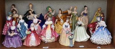 Lot 186 - Royal Doulton Figures of Ladies, including:...