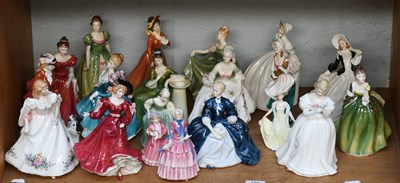 Lot 185 - Royal Doulton Figures of Ladies, including:...