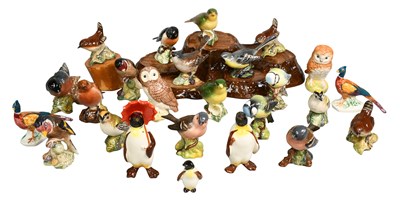 Lot 244 - Beswick Birds, including: Goldfinch, Green...