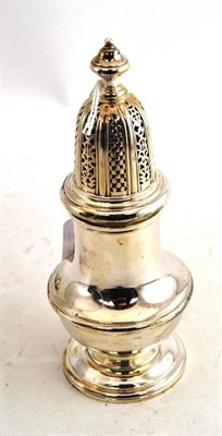 Lot 131 - A silver sugar castor