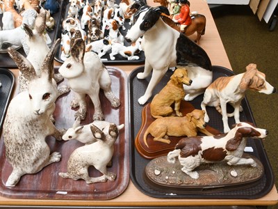 Lot 235 - A Group of Five Winstanley Pottery Models of...