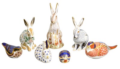 Lot 241 - Royal Crown Derby Paperweights, including:...