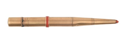 Lot 2071 - A George V Gold and Enamel 'Baker's Pointer' Crayon