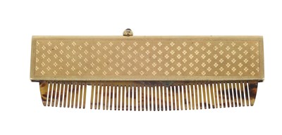 Lot 2074 - A Continental Gold-Cased Comb