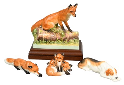 Lot 288 - A Royal Worcester Porcelain Model "Fox", by A....