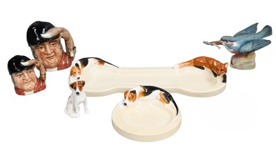 Lot 1146A - A Royal Worcester Porcelain Pen Tray "Hound...