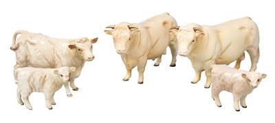 Lot 279 - Beswick Charolais Cattle, comprising: Bull,...