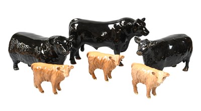 Lot 273 - Beswick Cattle, comprising: Aberdeen Angus...