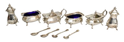 Lot 165 - A Cased George V Silver Condiment-Set, by...