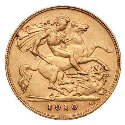 Lot 173 - Edward VII, Half Sovereign 1910; very fine
