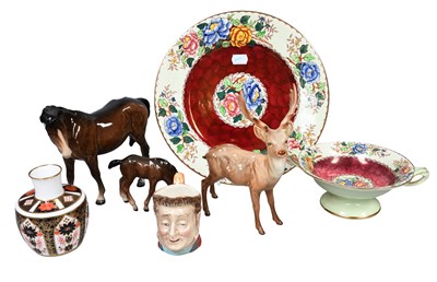 Lot 319a - A Beswick Model of a Stag, together with a...