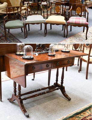Lot 1363 - A Reproduction Regency Style Mahogany Drop...