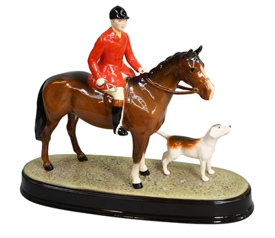 Lot 1113 - Beswick Huntsman and Hound, on moulded plinth...