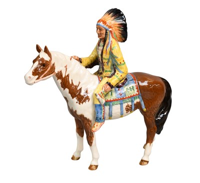 Lot 1117 - Beswick Mounted Indian, model No. 1391,...