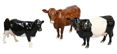 Lot 1120 - Beswick Cattle, comprising: Belted Galloway...