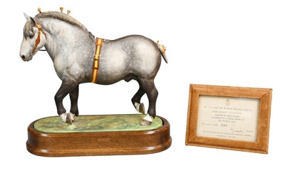 Lot 1143 - Royal Worcester Percheron Stallion ''Saltmarsh...