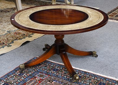Lot 1362 - A Reproduction Mahogany Coffee Table, the...