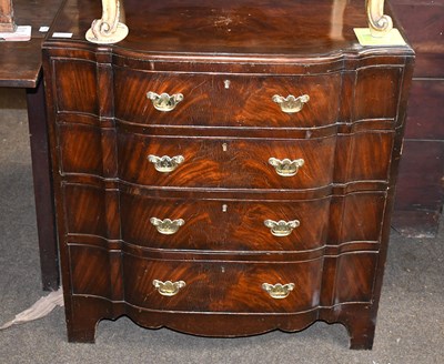 Lot 1252 - A 19th Century Serpentine Fronted Chest of...
