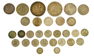 Lot 116 - Mixed British Pre-1947 Silver Coinage, 50%...