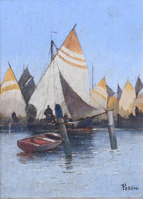 Lot 1079 - * Pescin (20th Century) Venetian fishing boat...