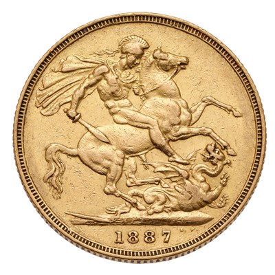 Lot 159 - Victoria, Sovereign 1887; good fine, reverse...