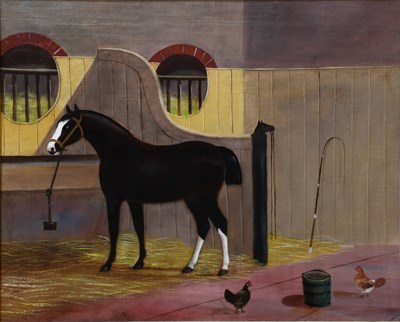 Lot 1071 - British School (20th Century) Horse in a...