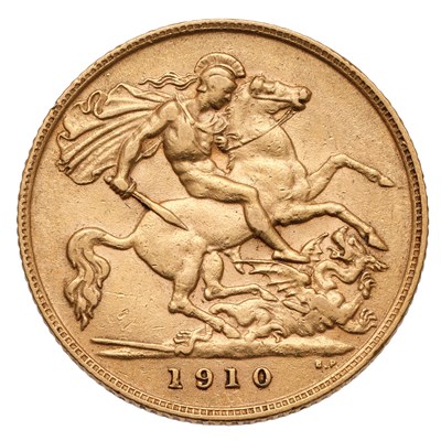 Lot 174 - Edward VII, Half Sovereign 1910; very fine