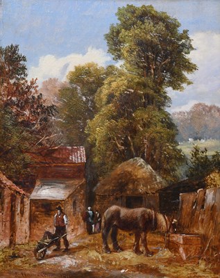 Lot 1064 - Strafford Newmarch (act.1861-1895) Farmstead...