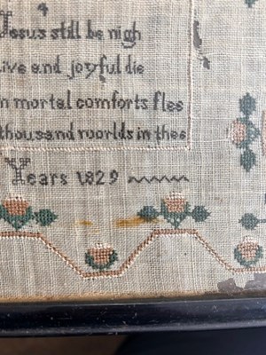 Lot 2050 - Decorative Sampler Worked by Cordelia Hopkins,...