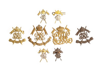 Lot 157 - Eight Indian Army Headdress Badges to the...