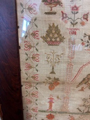 Lot 2052 - Large Early 19th Century Adam and Eve Sampler...