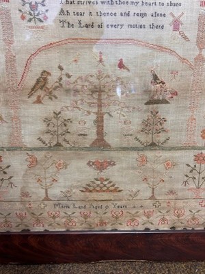 Lot 2052 - Large Early 19th Century Adam and Eve Sampler...