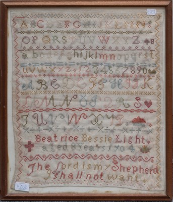 Lot 1179 - A Decorative Sampler Worked by Hellen Dallas...