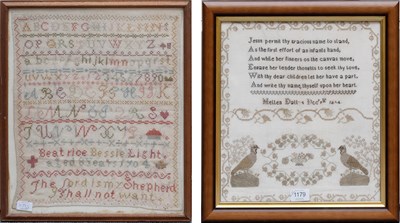 Lot 336 - A Decorative Sampler Worked by Hellen Dallas...