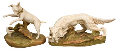 Lot 325 - Royal Dux Figure of a Setter with a pheasant...